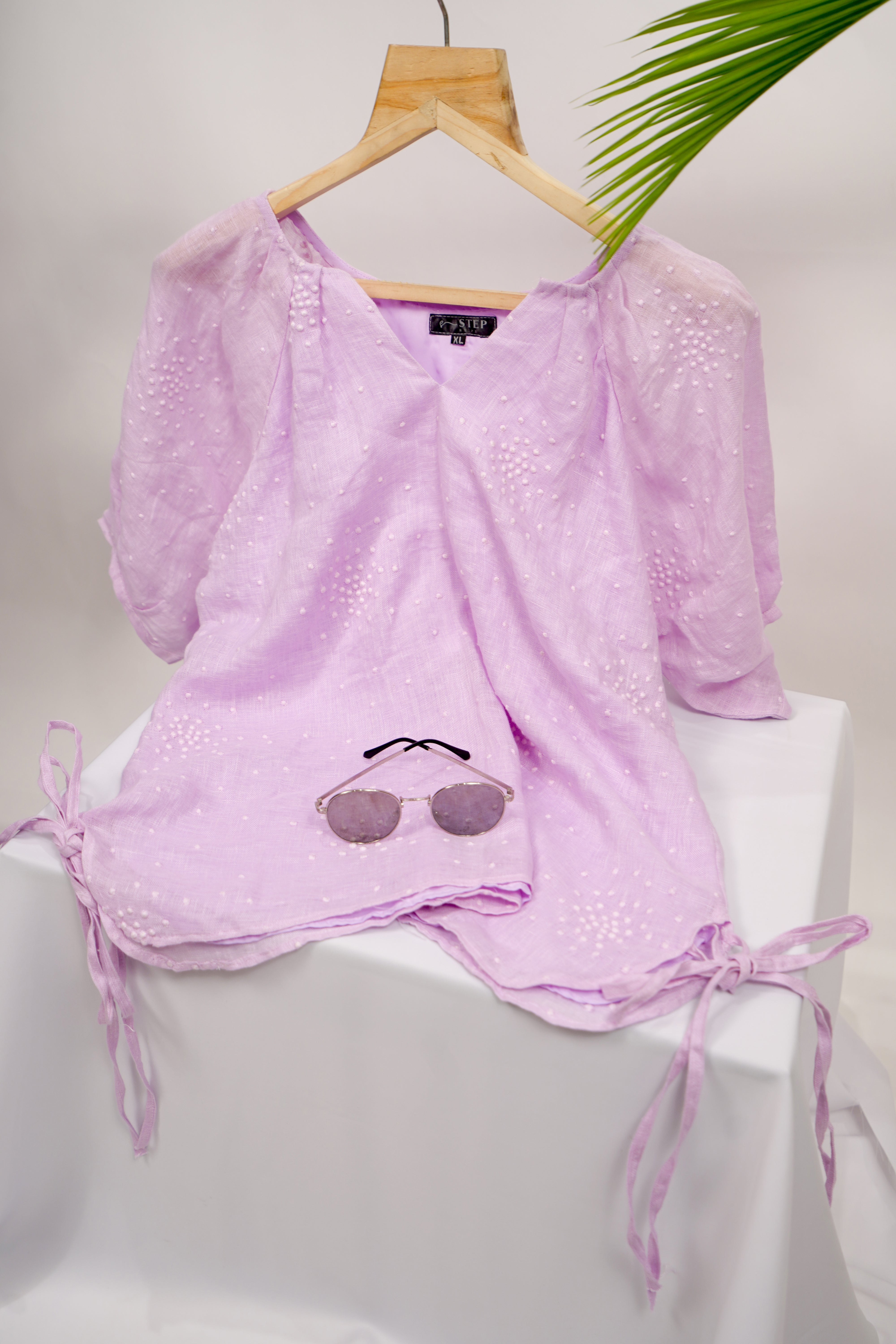 Lilac weave coord with side tie ups – stepbyps