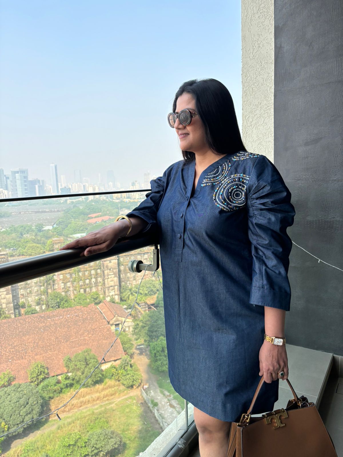 Beaded Denim Dress – stepbyps